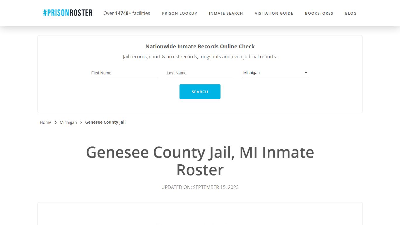 Genesee County Jail, MI Inmate Roster - Prisonroster